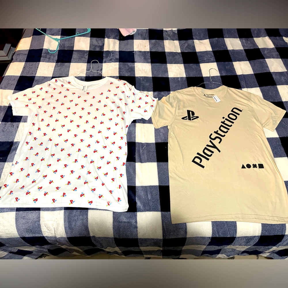 New Set of 2 PlayStation Branded T-Shirts 1 Large / 1 Medium